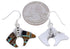 Multicolor Inlay Bear Sterling Silver Earrings GS74698